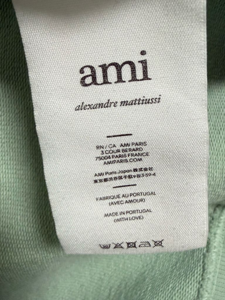 아미 스몰 하트 로고 스웨트셔츠 아쿠아 이미지