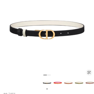 디올 30 몽테뉴 리버시블 벨트 블랙 라떼 80사이즈