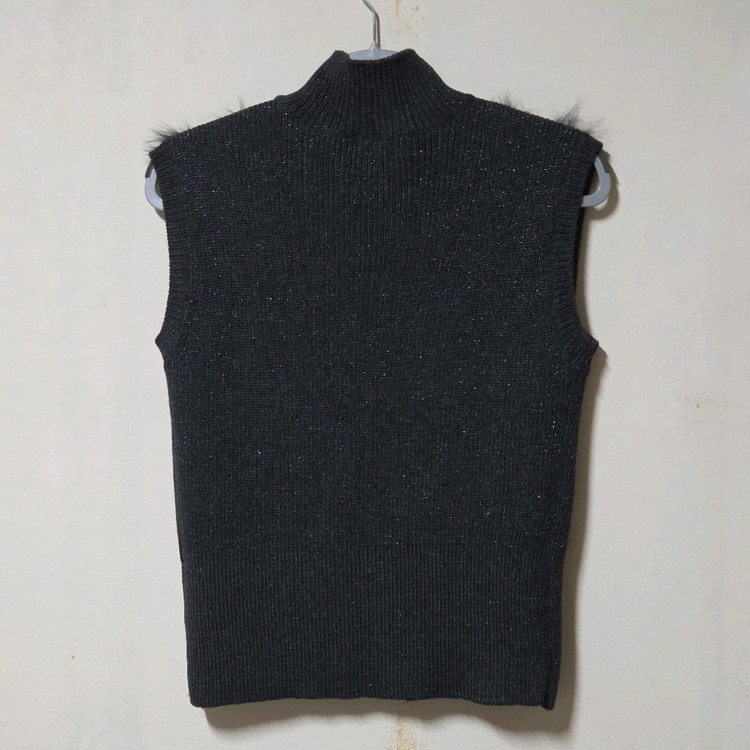 ELORD 엘로드 여성 퍼 니트 조끼 95--2