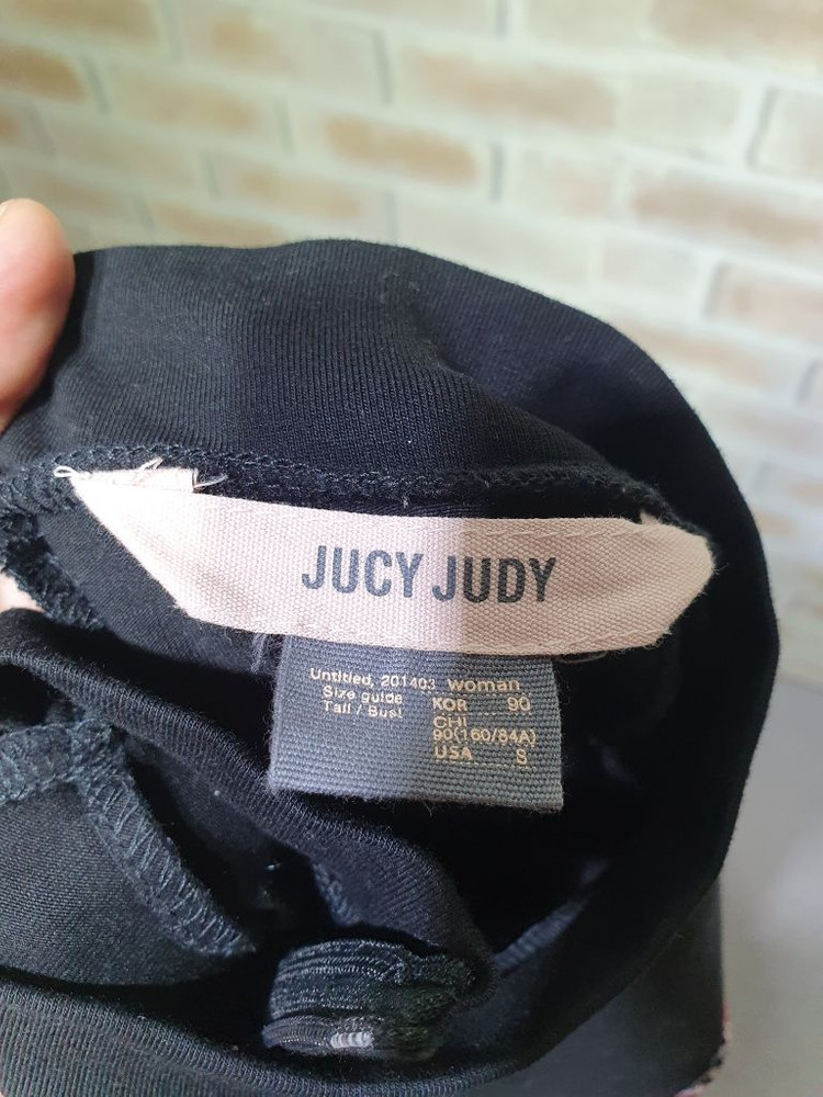 쥬시쥬디 정품 새것수준 체크 프릴 뷔스티에 원피스 55 이미지