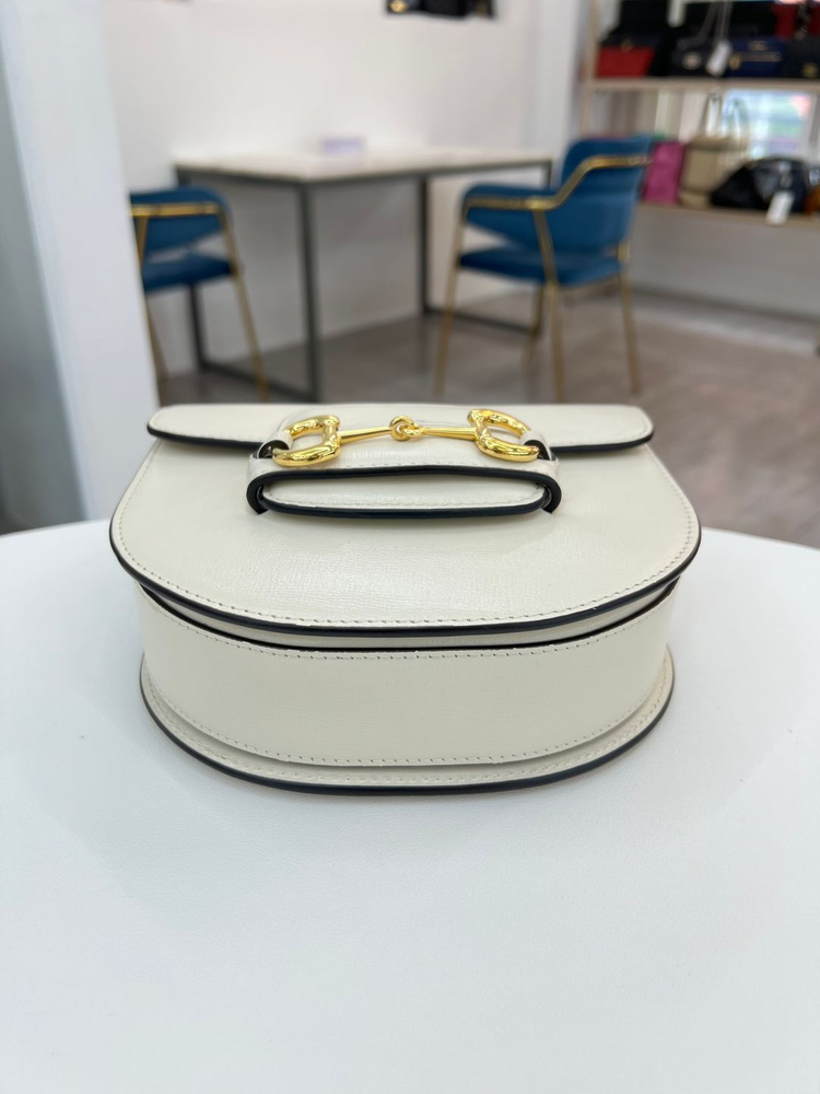 [중고명품 럭스올 울산점]구찌 1955 홀스빗 라운드 미니 숄더백 크림--3