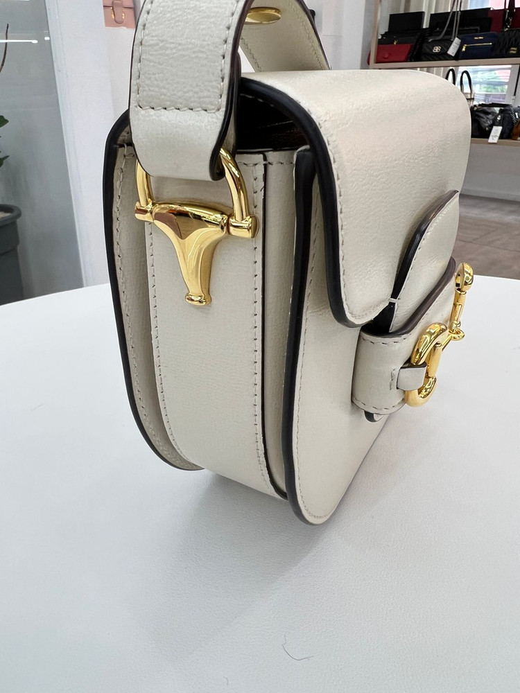 [중고명품 럭스올 울산점]구찌 1955 홀스빗 라운드 미니 숄더백 크림--7