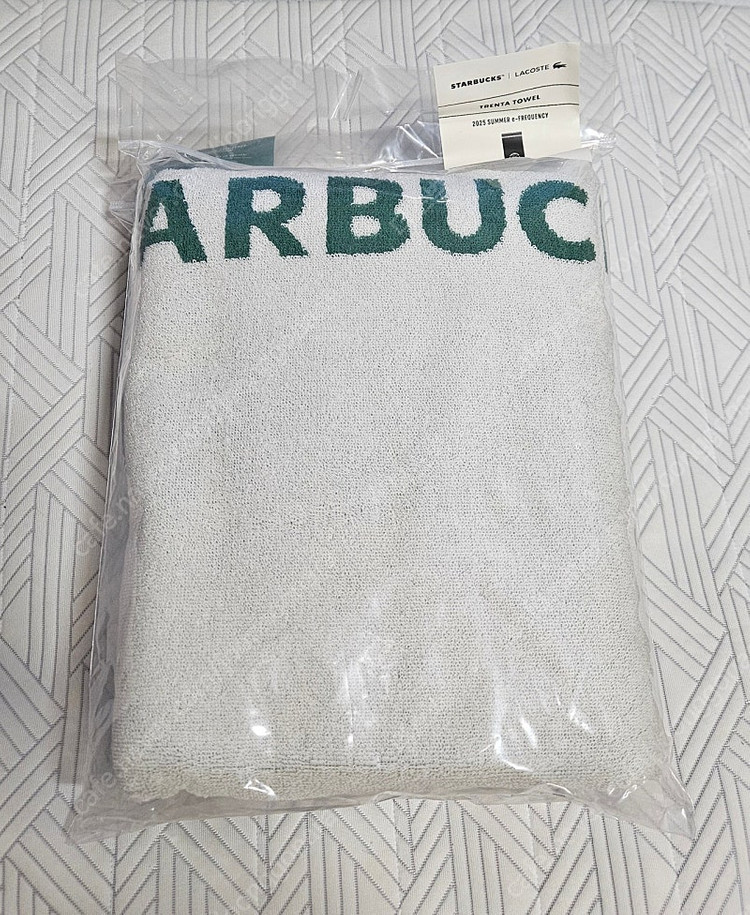 미개봉/택1]스타벅스 프리퀀시 라코스테 콜라보 트렌 타월 아이보리 그린 테라코타 이미지