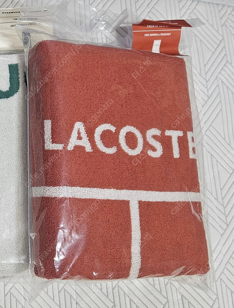 미개봉/택1]스타벅스 프리퀀시 라코스테 콜라보 트렌 타월 아이보리 그린 테라코타 이미지