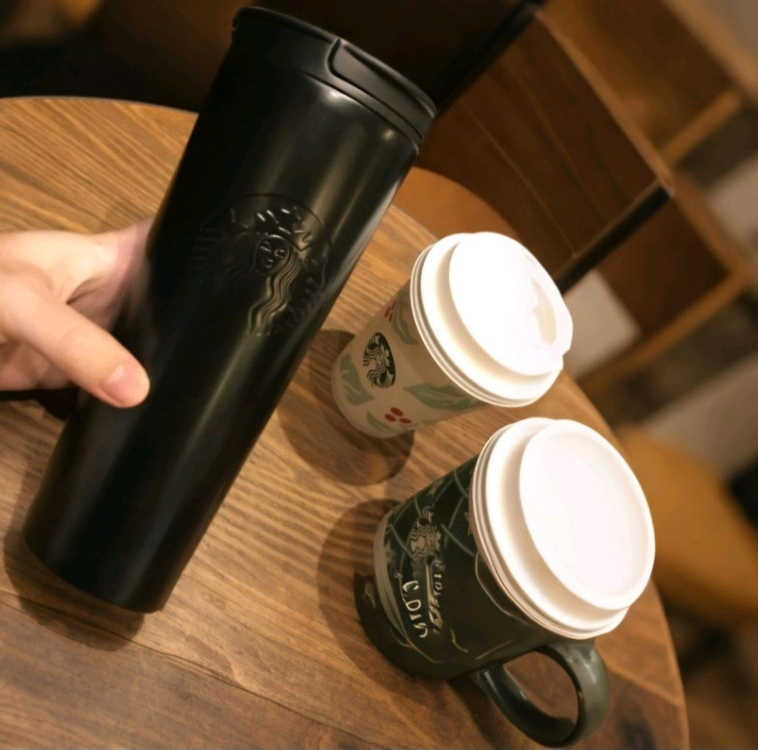 스타벅스 텀블러 보온병 물병 남여공용 선물용도 블랙 이미지
