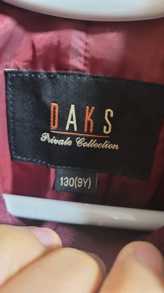 닥스 주니어 모+캐시미어 코트-130 사이즈--5