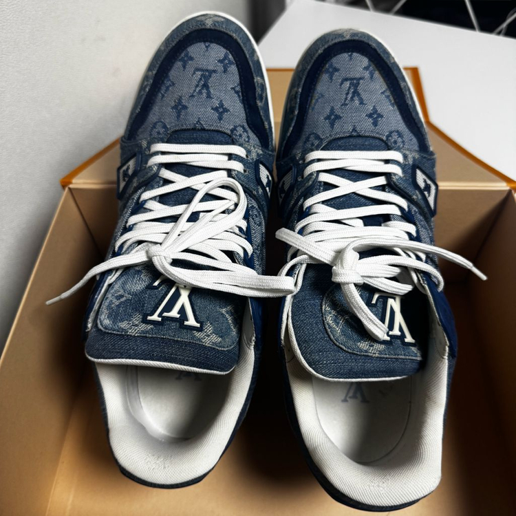 루이비통 LV 트레이너 모노그램 데님 블루 스니커즈 9 이미지
