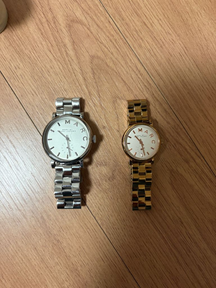 마크 제이콥스 베이커(Baker) 실버 메탈 여성 시계-남녀 공용--5