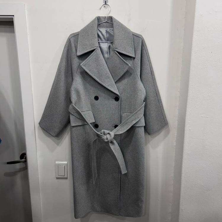 라퍼지스토어 울리치 블랜드 래글런 더블버튼 롱코트--1