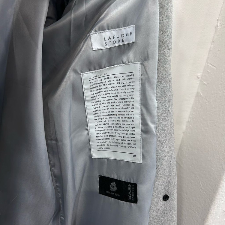 라퍼지스토어 울리치 블랜드 래글런 더블버튼 롱코트--2