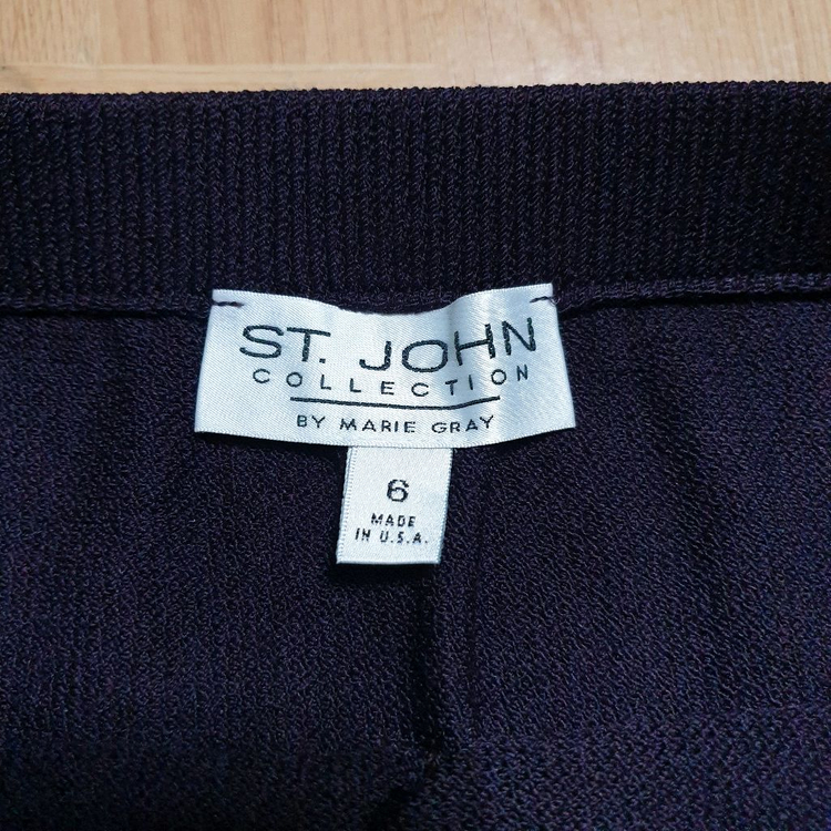 명품 ST.JOHN 센존 컬렉션 클래식 시그니처 산타나니트 밴딩 스커트 이미지