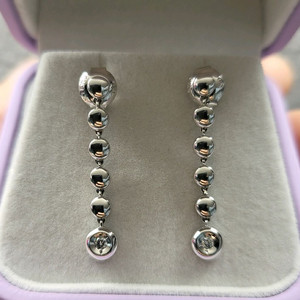 골든듀 드롭플릿 18k 다이아 귀걸이