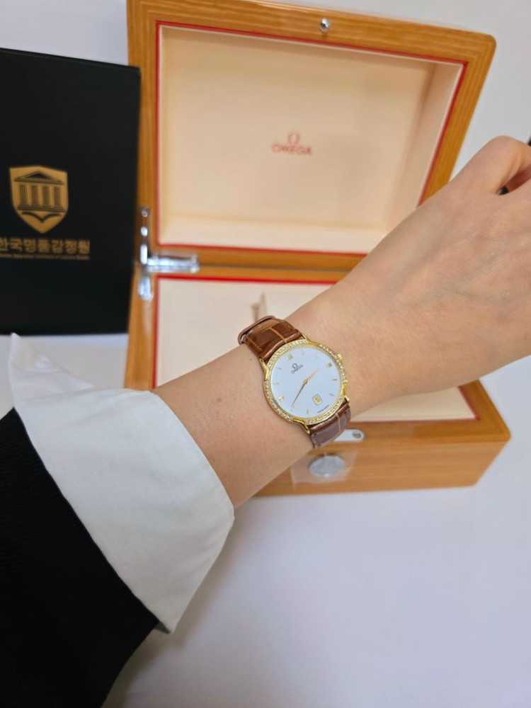 [정품]오메가18k 드빌 다이아시계 금통시계 18k시계--1