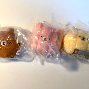 캡슐토이 가챠 곰돌이 쿠마 식빵과 친구들 봉제인형 마스코트 키링