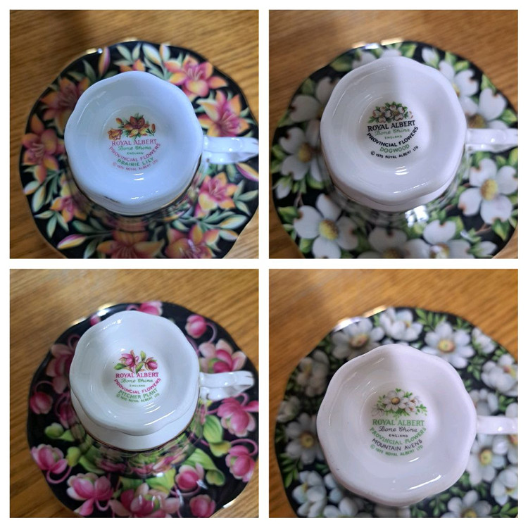 빈티지 로얄알버트 프로빈셜 플라워 중국산 아님--1