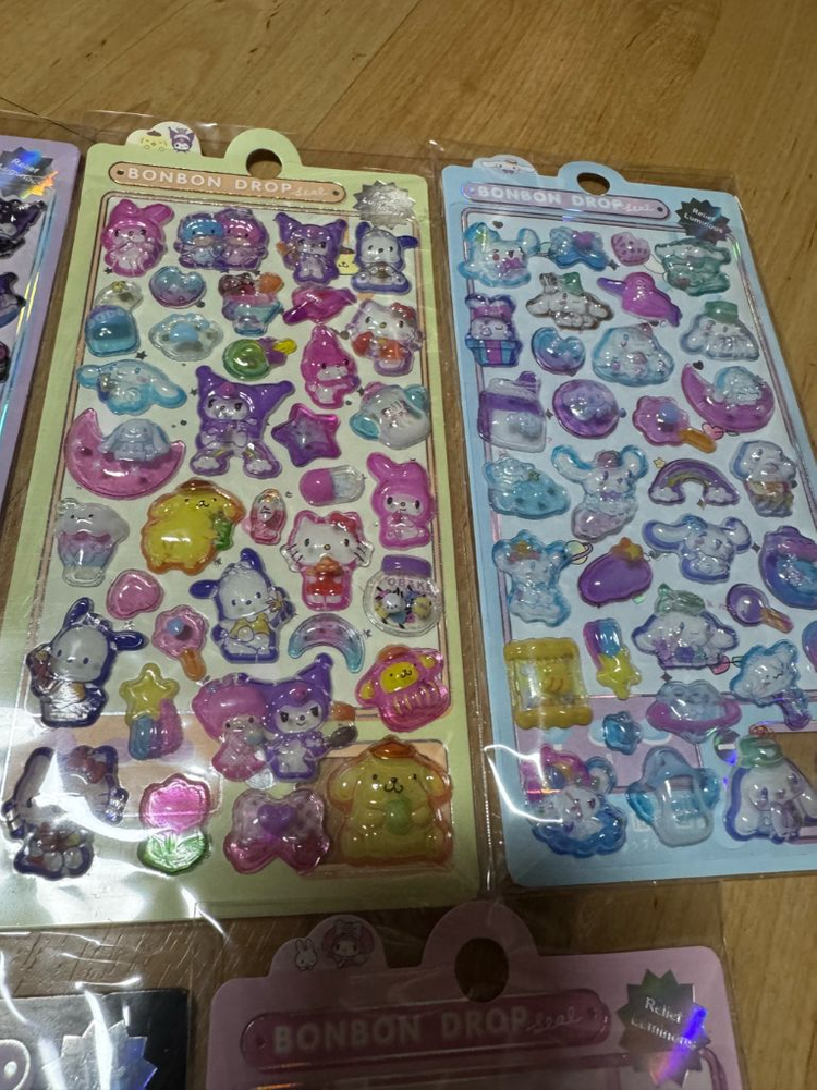 산리오 봉봉드롭 입체 야광스티커 개당 (4+1)--2