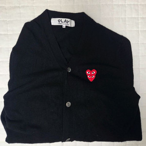 꼼데가르송 더블하트 가디건 XL