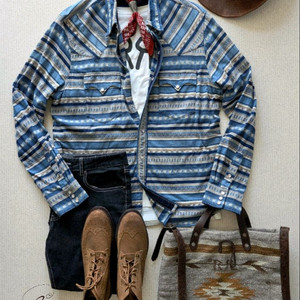 더블알엘 자카드 웨스턴 셔츠