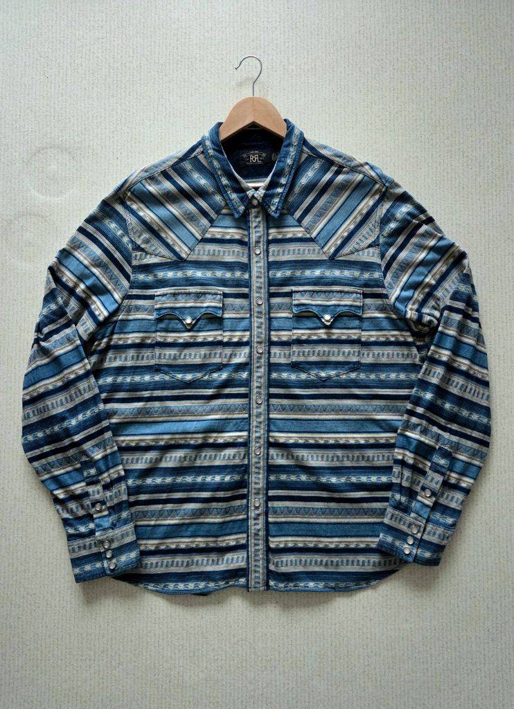 더블알엘 자카드 웨스턴 셔츠--2