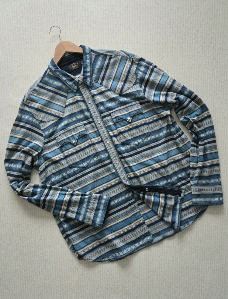 더블알엘 자카드 웨스턴 셔츠--5