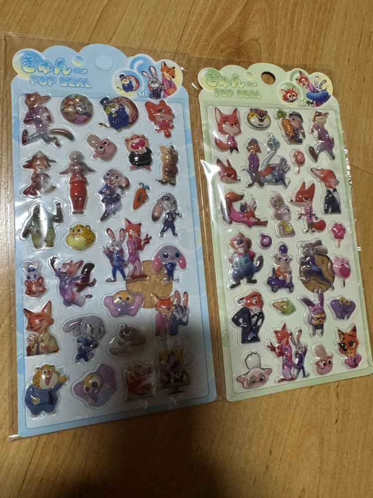 주토피아 입체스티커 4종세트--2