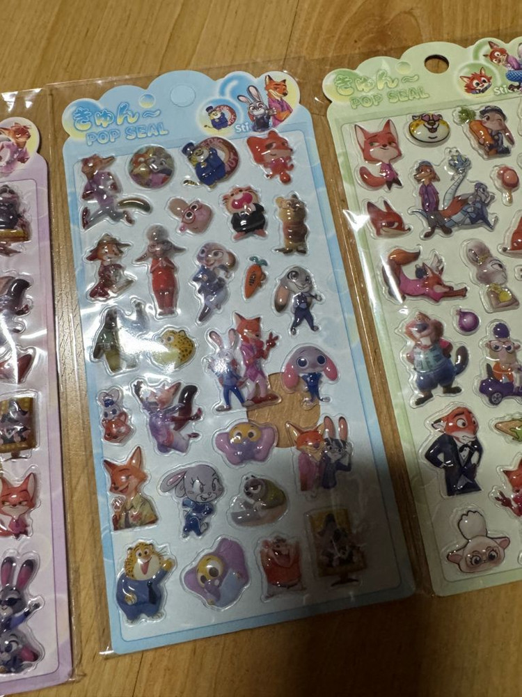 주토피아 입체스티커 4종세트--5