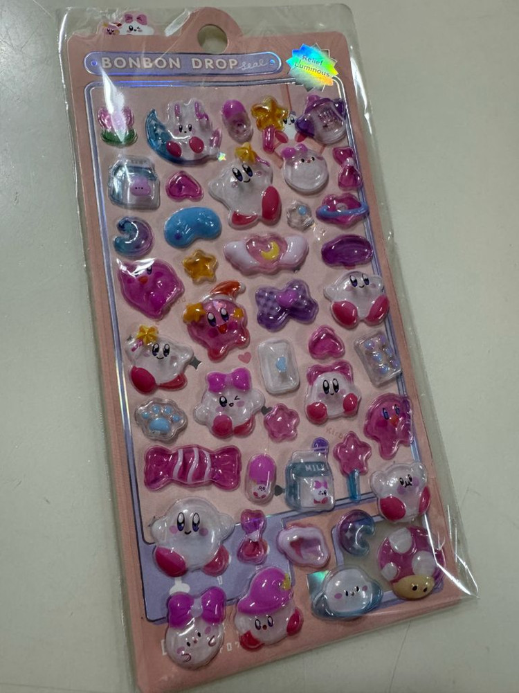 별의커비 봉봉드롭 스티커--1