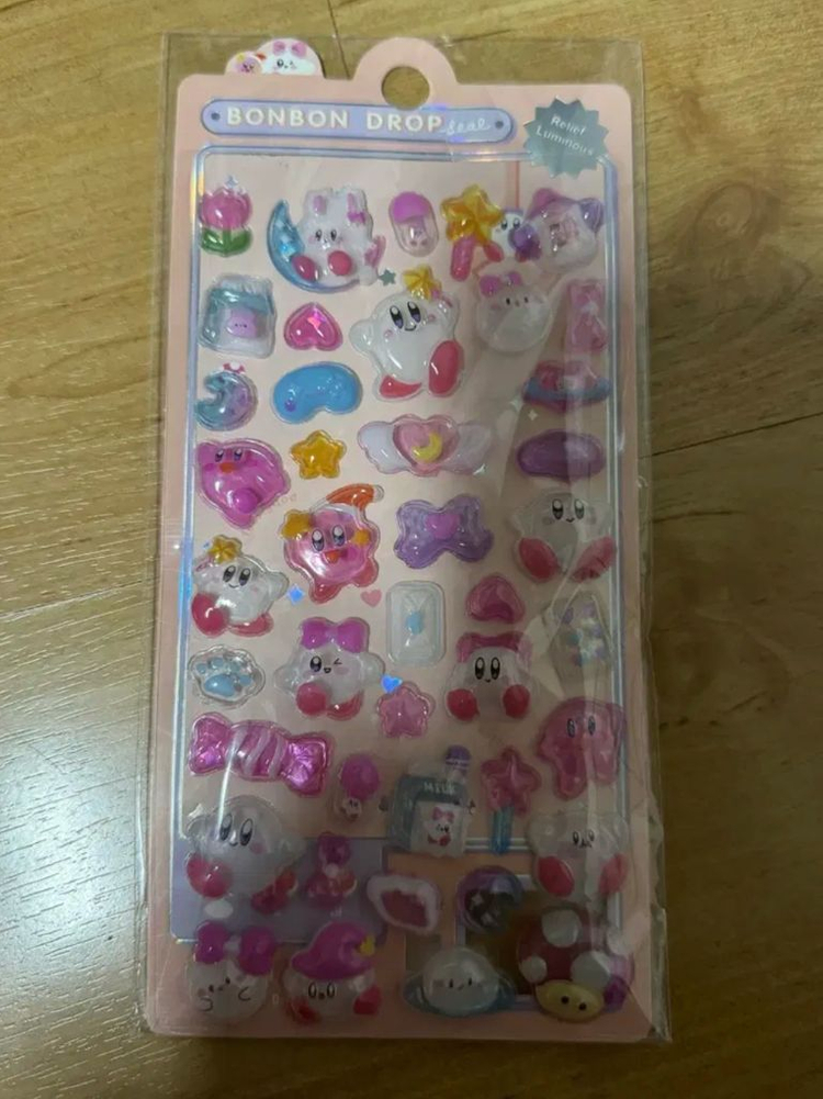 별의커비 봉봉드롭 스티커--3