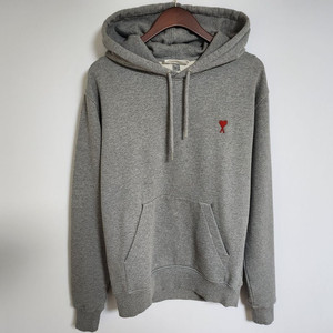 M 아미 그레이 스몰 하트자수 후드티 E21HJ008 730 이미지