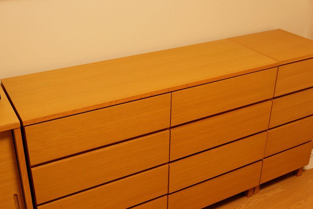 무인양품 떡갈나무 8단 서랍--1