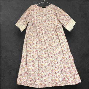 디자이너 면 꽃무늬 여름 레이스 포인트 롱 원피스 556677정도