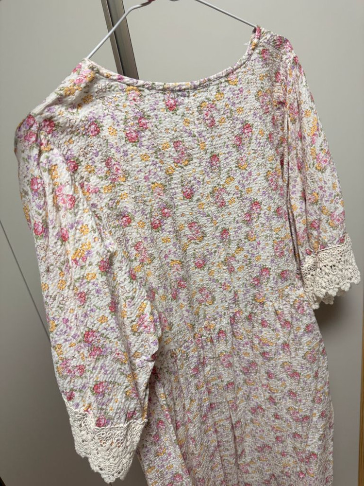 디자이너 면 꽃무늬 여름 레이스 포인트 롱 원피스 556677정도--7