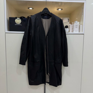 한섬 SYSTEM시스템 오버핏 롱가죽자켓(55-77)