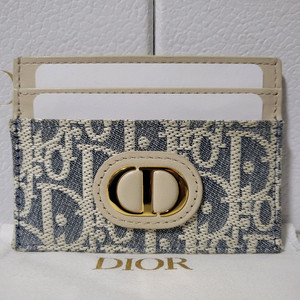 [유일매물/한정판] 디올 오블리크 몽테인 카드홀더 카드지갑 라이트 비스킷