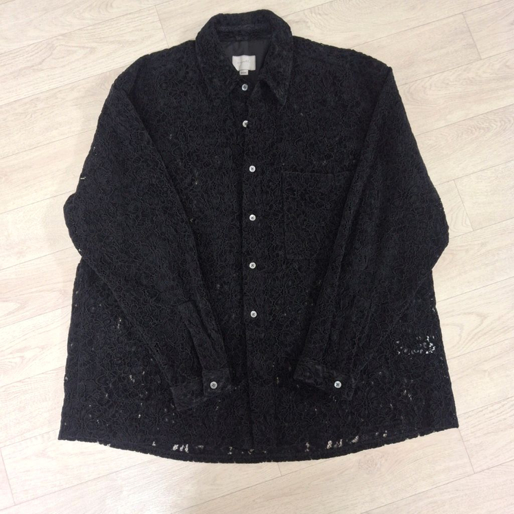 [M]유스 루즈드 셔츠 블랙 플라워 youth--1