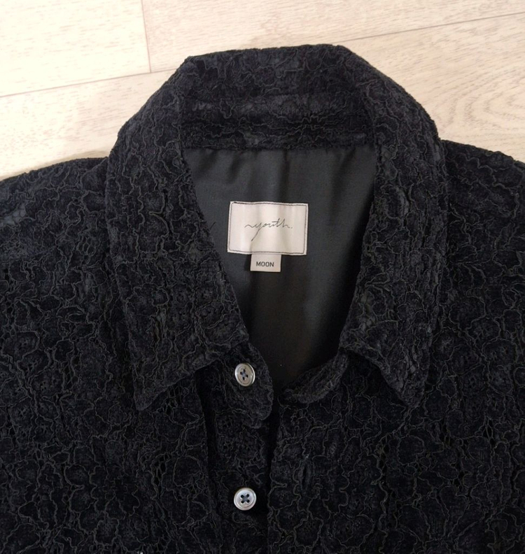 [M]유스 루즈드 셔츠 블랙 플라워 youth--2