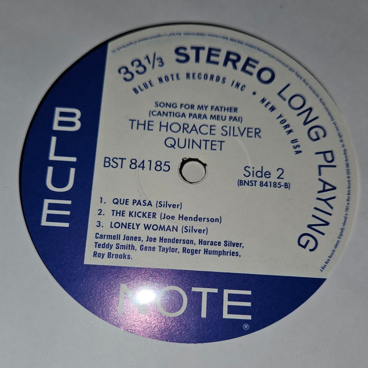 [재즈 LP] 호레이스 실버 Song for My Father (블루노트)--1