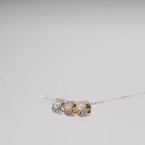 [새제품] 14k 원통 펜던트 랩다이아 화이트골드 이미지