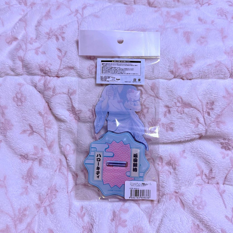(새상품) 은혼 산리오 콜라보 긴토키 아크릴 스탠드 헬로 키티 애니굿즈 이미지