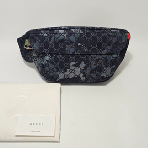 구찌 GG 데님 라지 벨트백