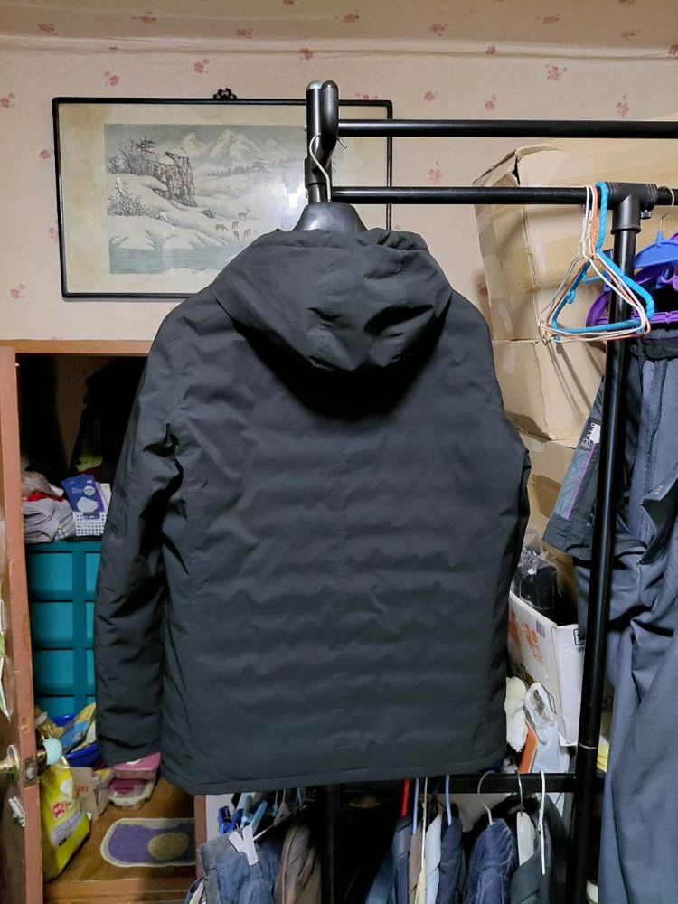 [마시모두띠]발수,방풍 초경량 덕다운 후드 패딩 100사이즈--1