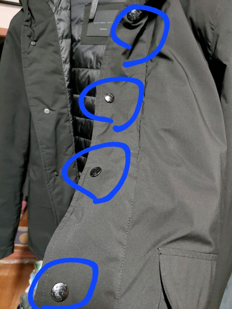 [마시모두띠]발수,방풍 초경량 덕다운 후드 패딩 100사이즈--9