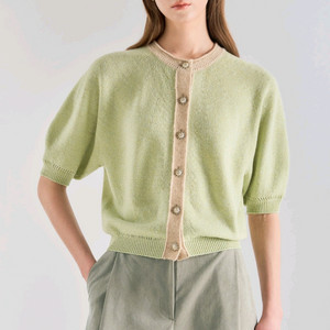 랑방 캐시미어 홀가먼트 크롭 니트 가디건