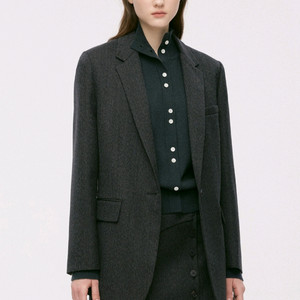 타임 울 테일러드 싱글 자켓