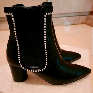 슈콤마보니 진주 첼시 앵클부츠 블랙 36 235 이미지