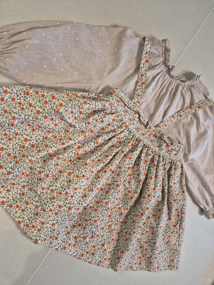 수어플룸 꽃피나 스위스 도트 블라 6y 일괄--6