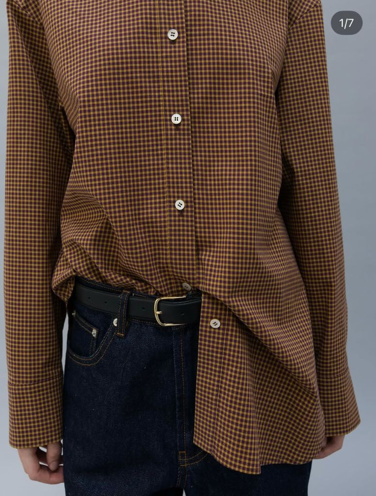 R2W Tully wool cotton 체크셔츠--4