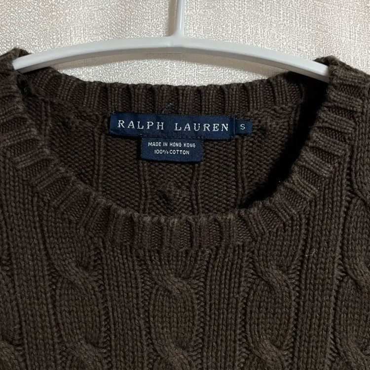 폴로 랄프로렌 꽈배기 케이블 니트 스웨터 S 이미지