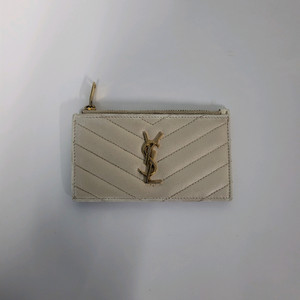 입생로랑 마틀라세 카드지갑 아이보리