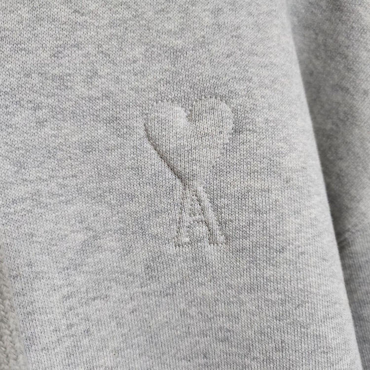 L 아미 그레이 엠보싱 하트 후드티 USW227 이미지